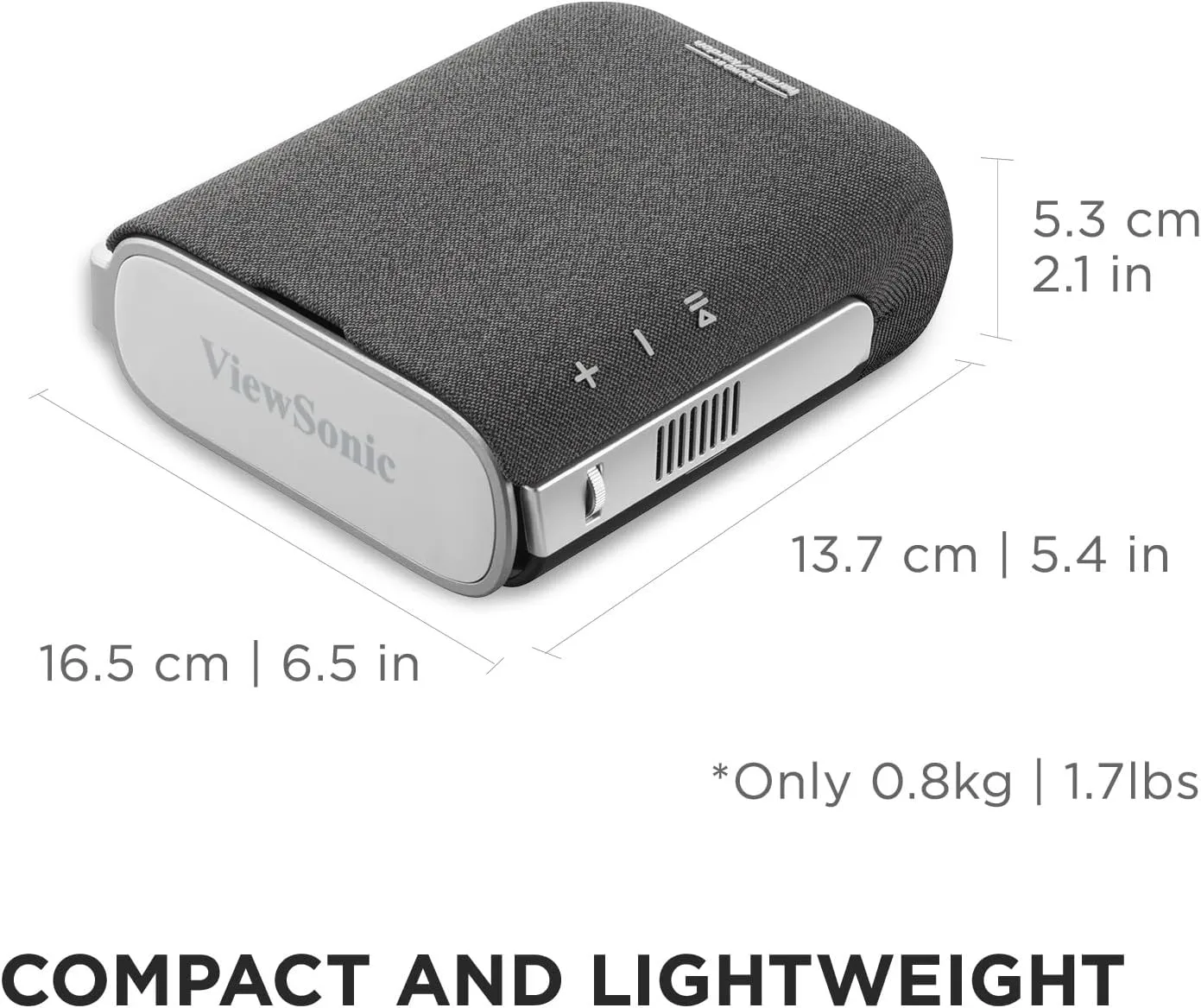 ViewSonic M1X Portable LED Projector with Smart Stand, Harman Kardon Speakers, Built-In Battery, H/V Keystone