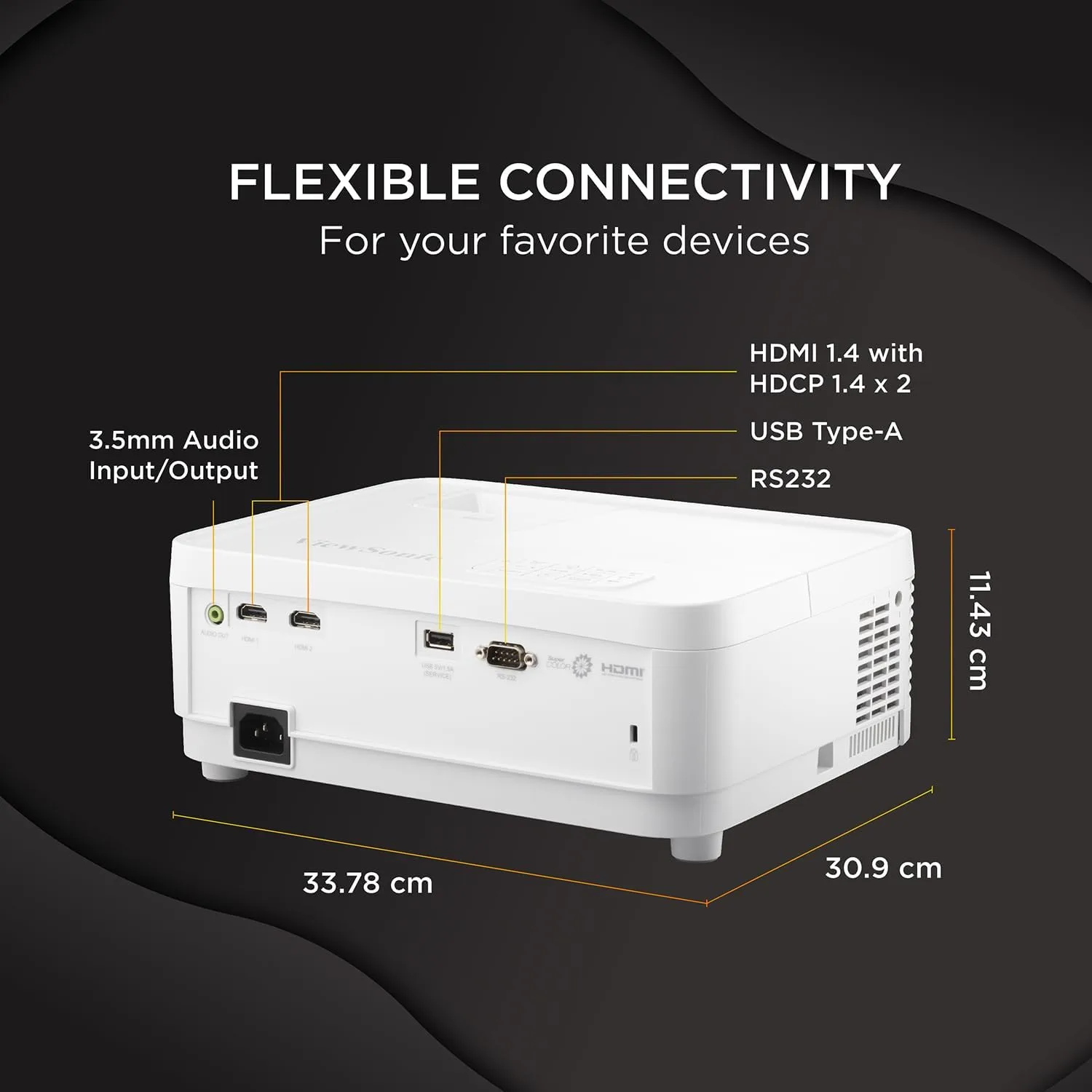 VIEWSONIC Home Theater Projector — Bright, Optical Zoom