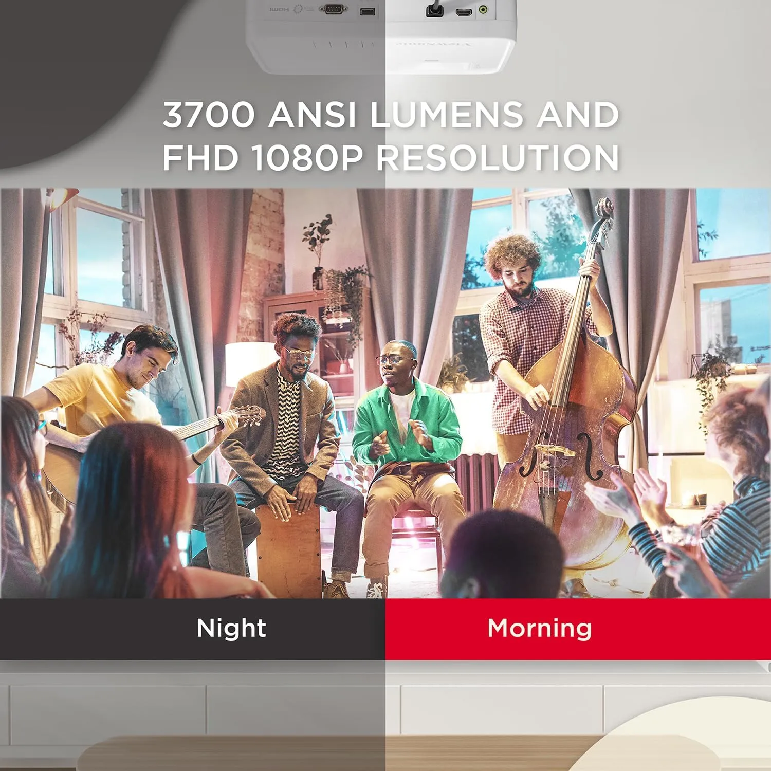 VIEWSONIC Home Theater Projector — Bright, Optical Zoom