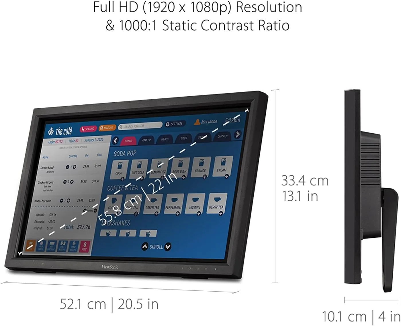VIEWSONIC TD Series 10-Point IR Touch Display Full HD