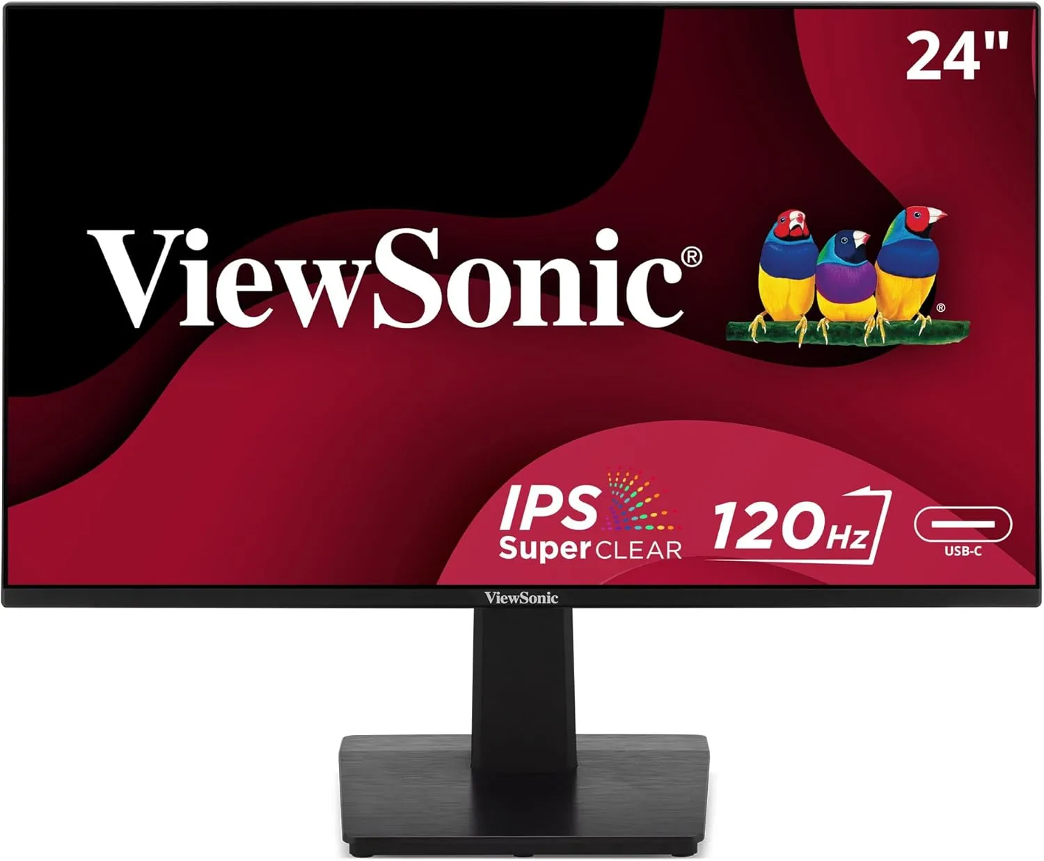 ViewSonic VA2448-MH 24 Inch Full HD 1080p IPS Monitor with 120Hz, Variable Refresh Rate, Eye Care, HDMI, and VGA Inputs for Home and Office