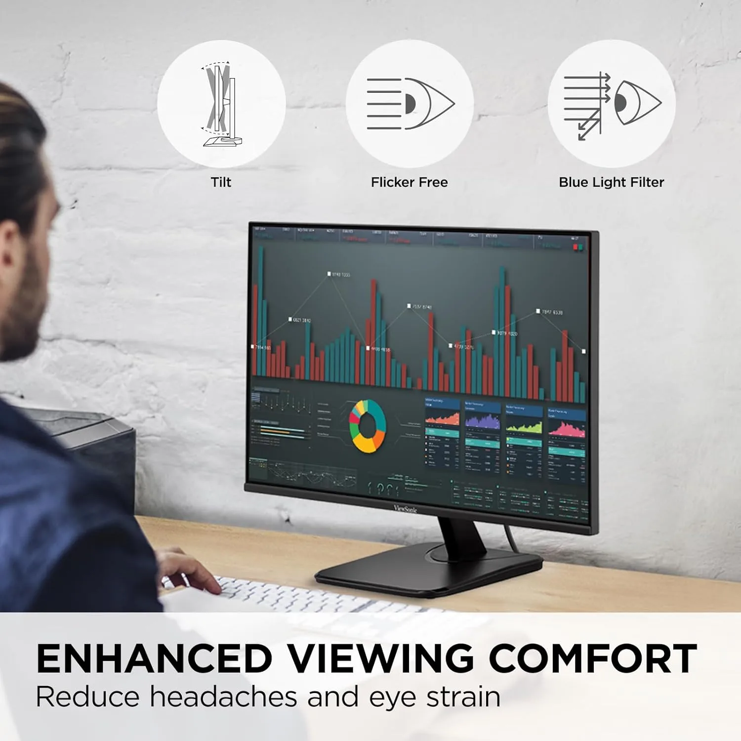 ViewSonic VA-MHD IPS Full HD Monitors with HDMI, DisplayPort & VGA