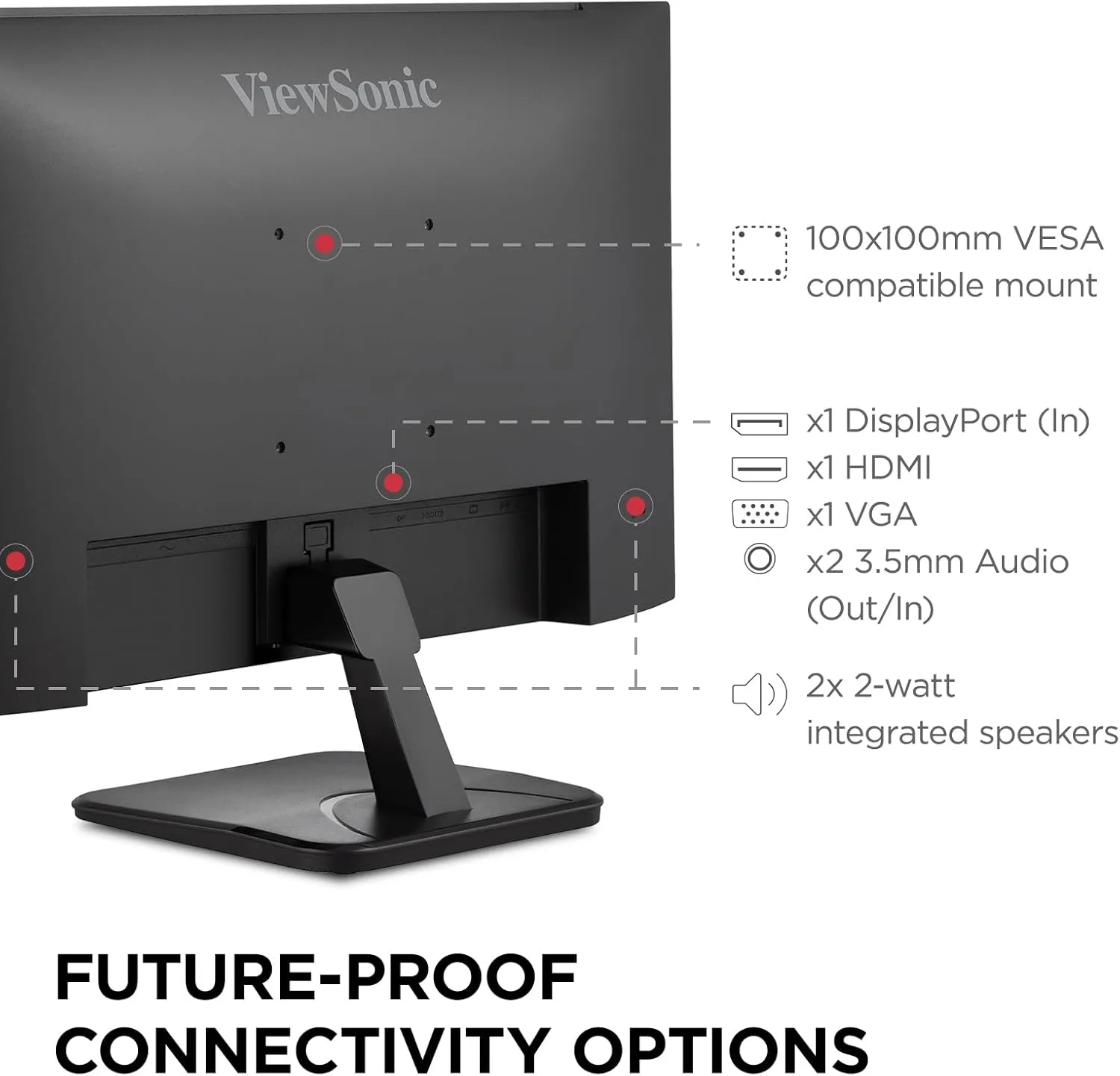 ViewSonic VA-MHD IPS Full HD Monitors with HDMI, DisplayPort & VGA