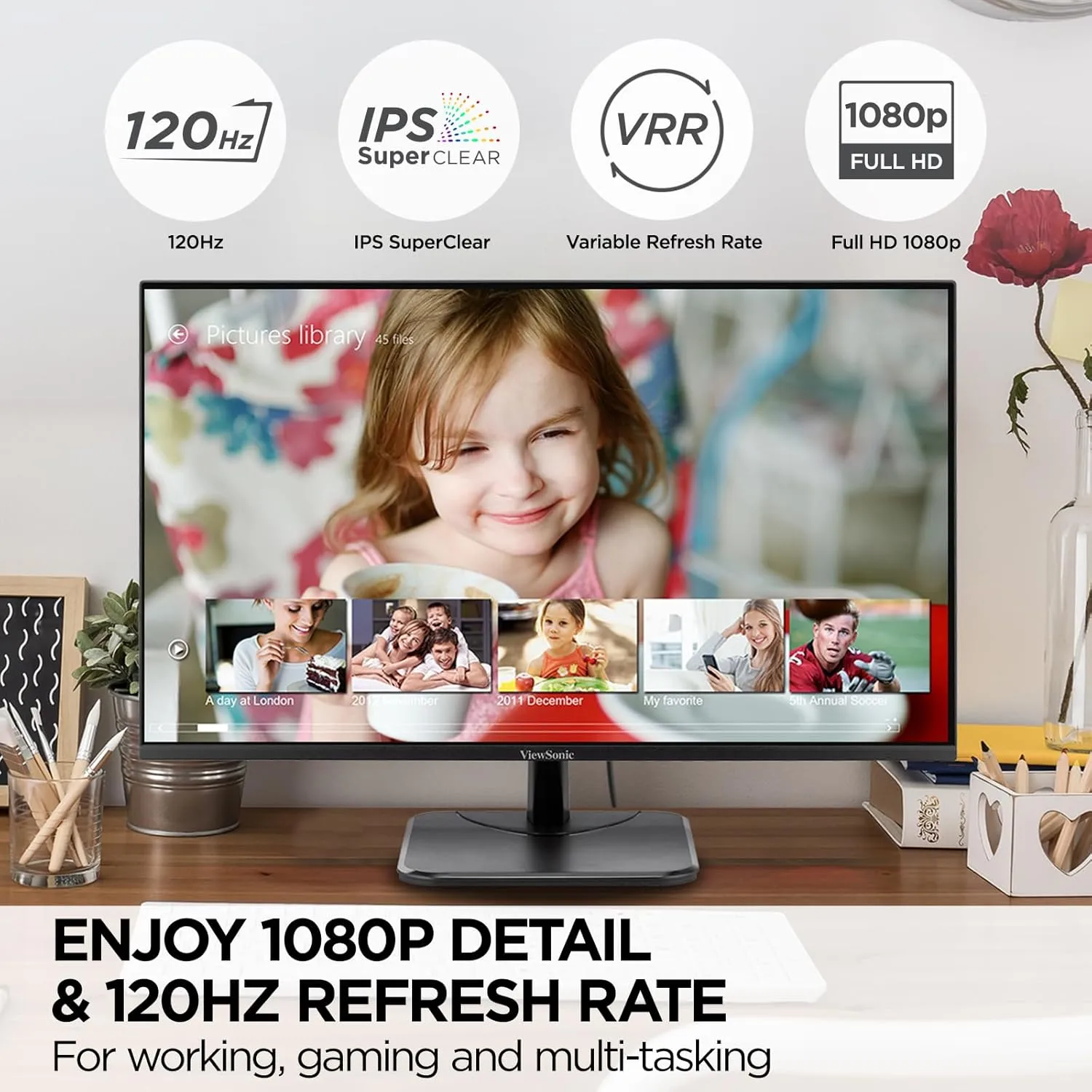 ViewSonic VA-MHD IPS Full HD Monitors with HDMI, DisplayPort & VGA