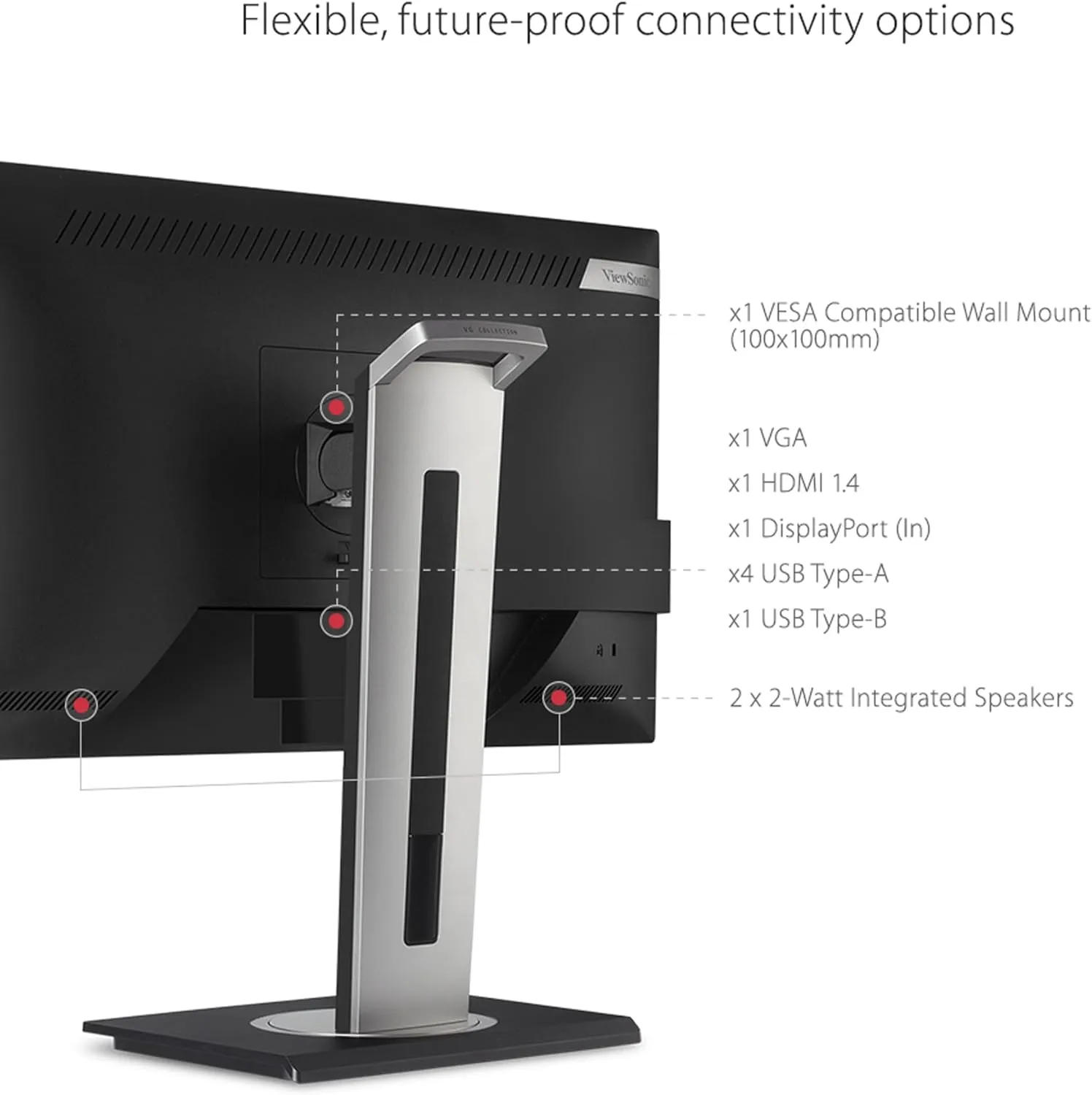 ViewSonic IPS 1080p Ergonomic Monitor with HDMI, DisplayPort, USB & VGA