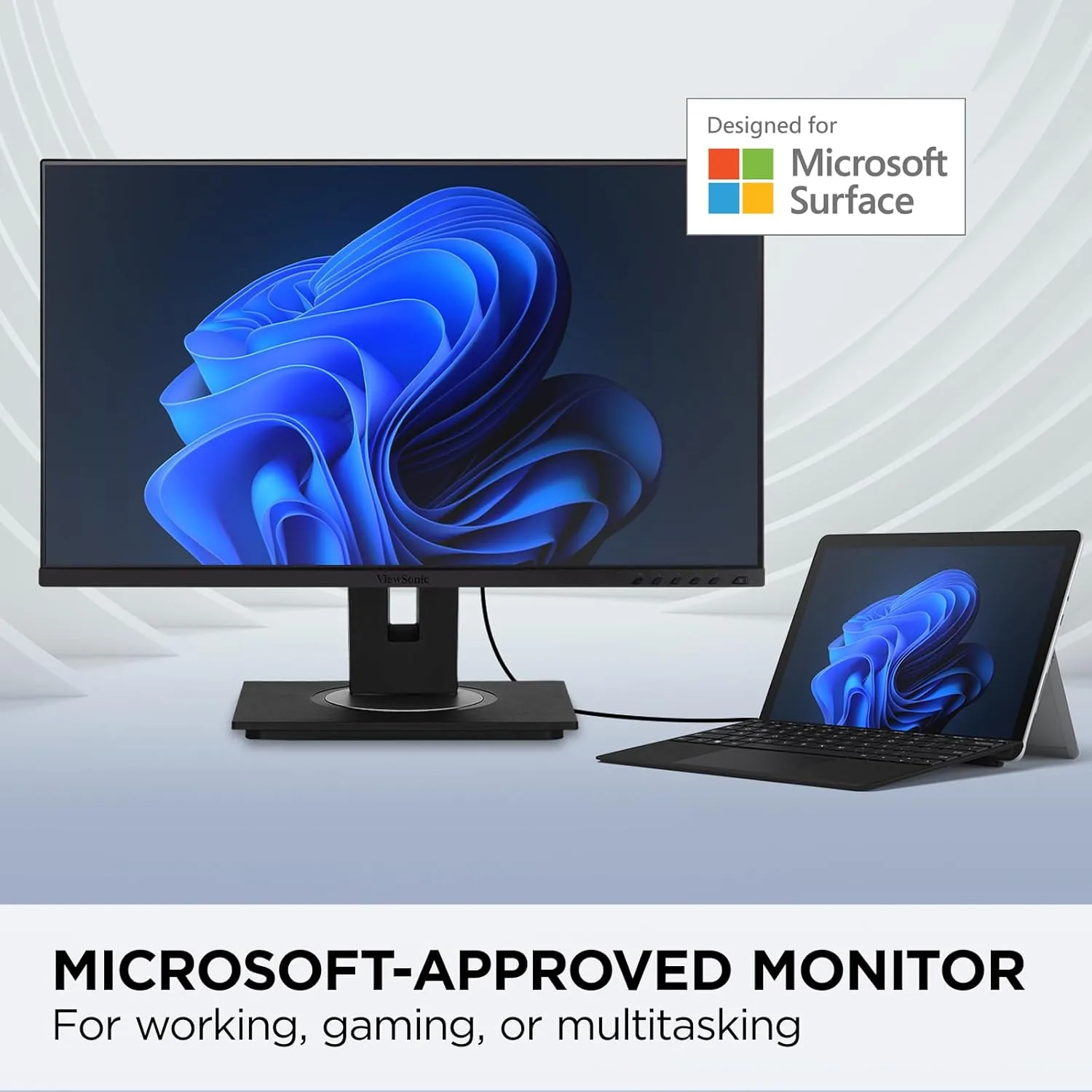 ViewSonic VG Monitor Designed for Surface with 60W USB-C, HDMI and DisplayPort
