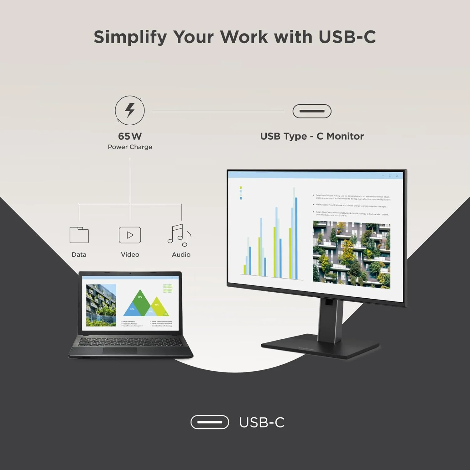 VIEWSONIC VG Ergonomic IPS Monitor with 65W USB-C, 100Hz, 5-Port USB Hub, HDMI & DisplayPort