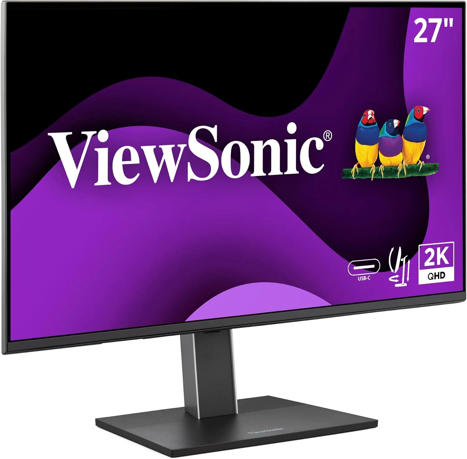 VIEWSONIC VG Ergonomic IPS Monitor with 65W USB-C, 100Hz, 5-Port USB Hub, HDMI & DisplayPort