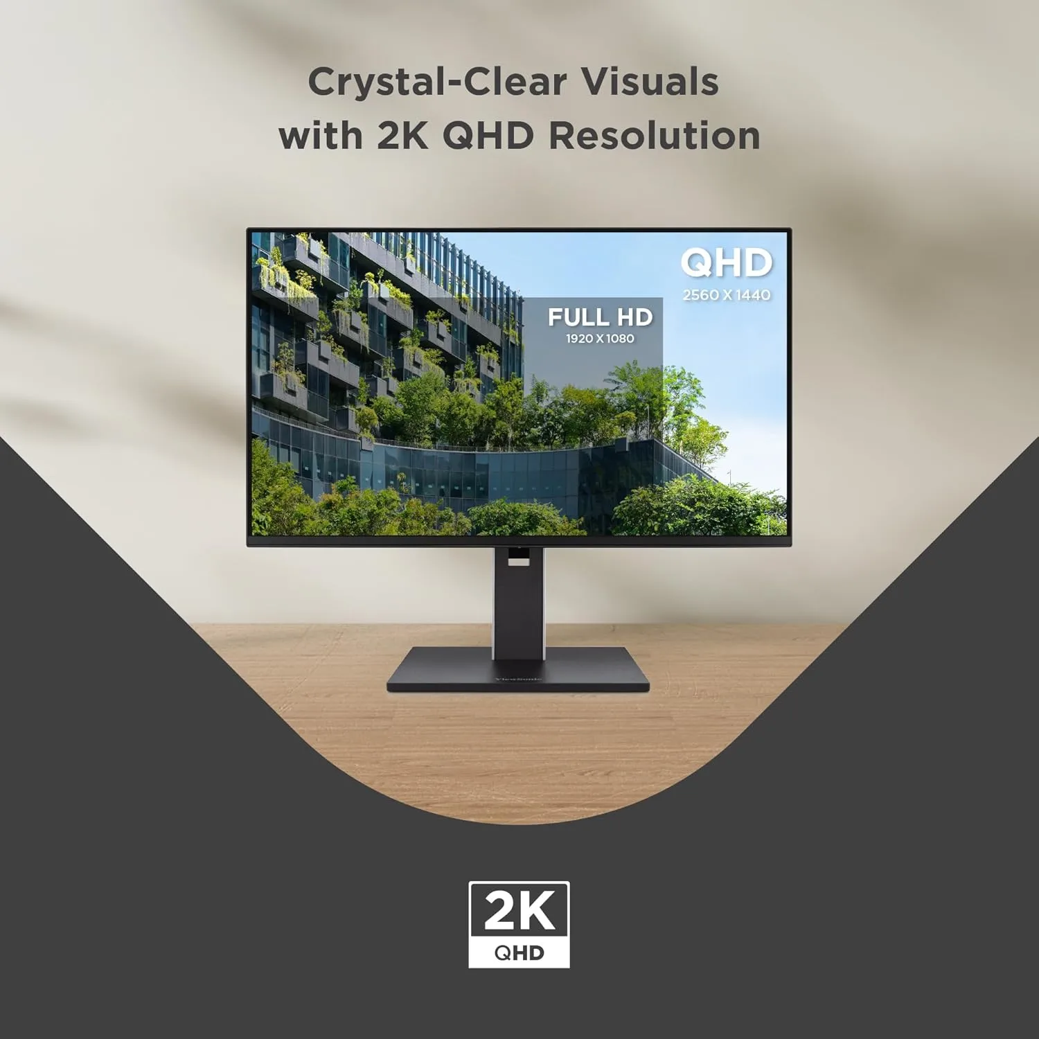 VIEWSONIC VG Ergonomic IPS Monitor with 65W USB-C, 100Hz, 5-Port USB Hub, HDMI & DisplayPort