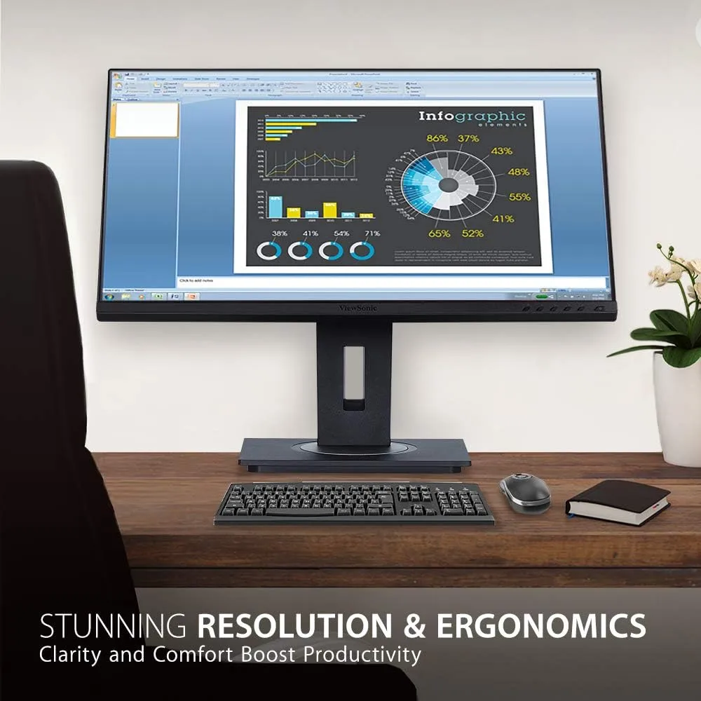 ViewSonic VG IPS Monitors with USB-C and Ergonomic Stand