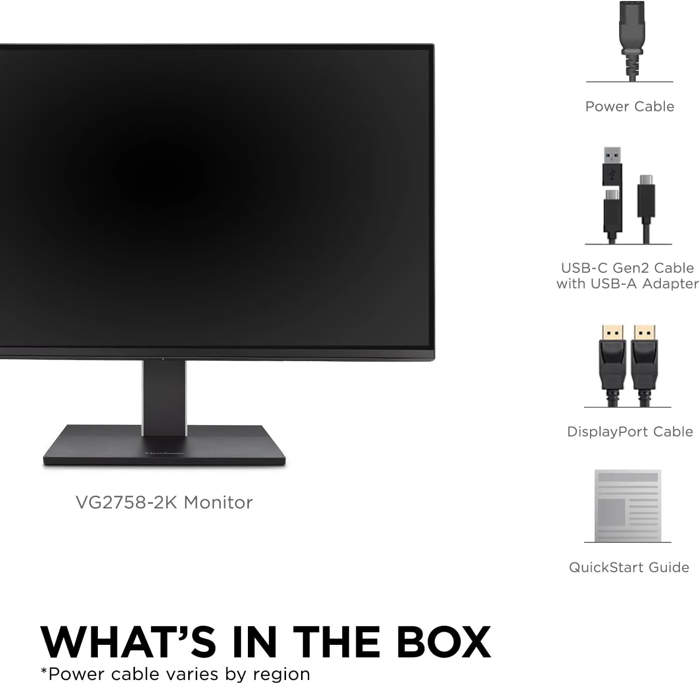 VIEWSONIC USB-C Docking Monitor with 100W, 5-Port USB Hub, HDMI & DisplayPort (Daisy Chain)