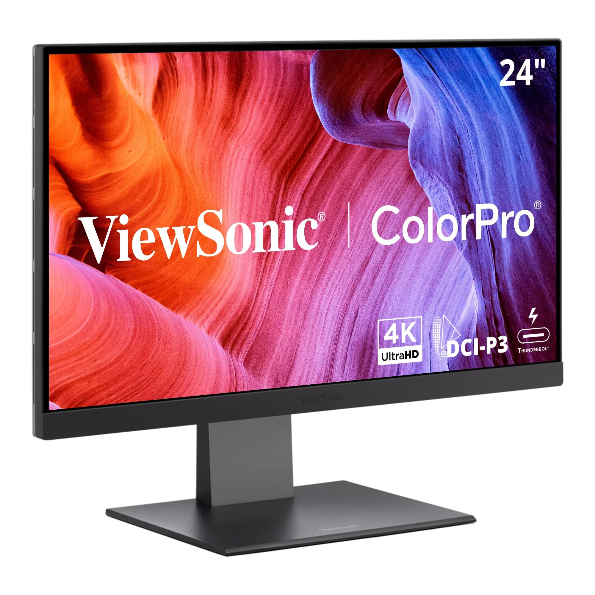 ViewSonic VP2488-4K 24 Inch 4K Mac-Ready Monitor with Thunderbolt 4, USB Hub, HDMI and DP
