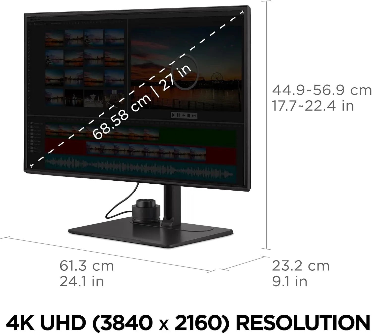 ViewSonic ColorPro 27 Inch 4K UHD IPS Monitor
