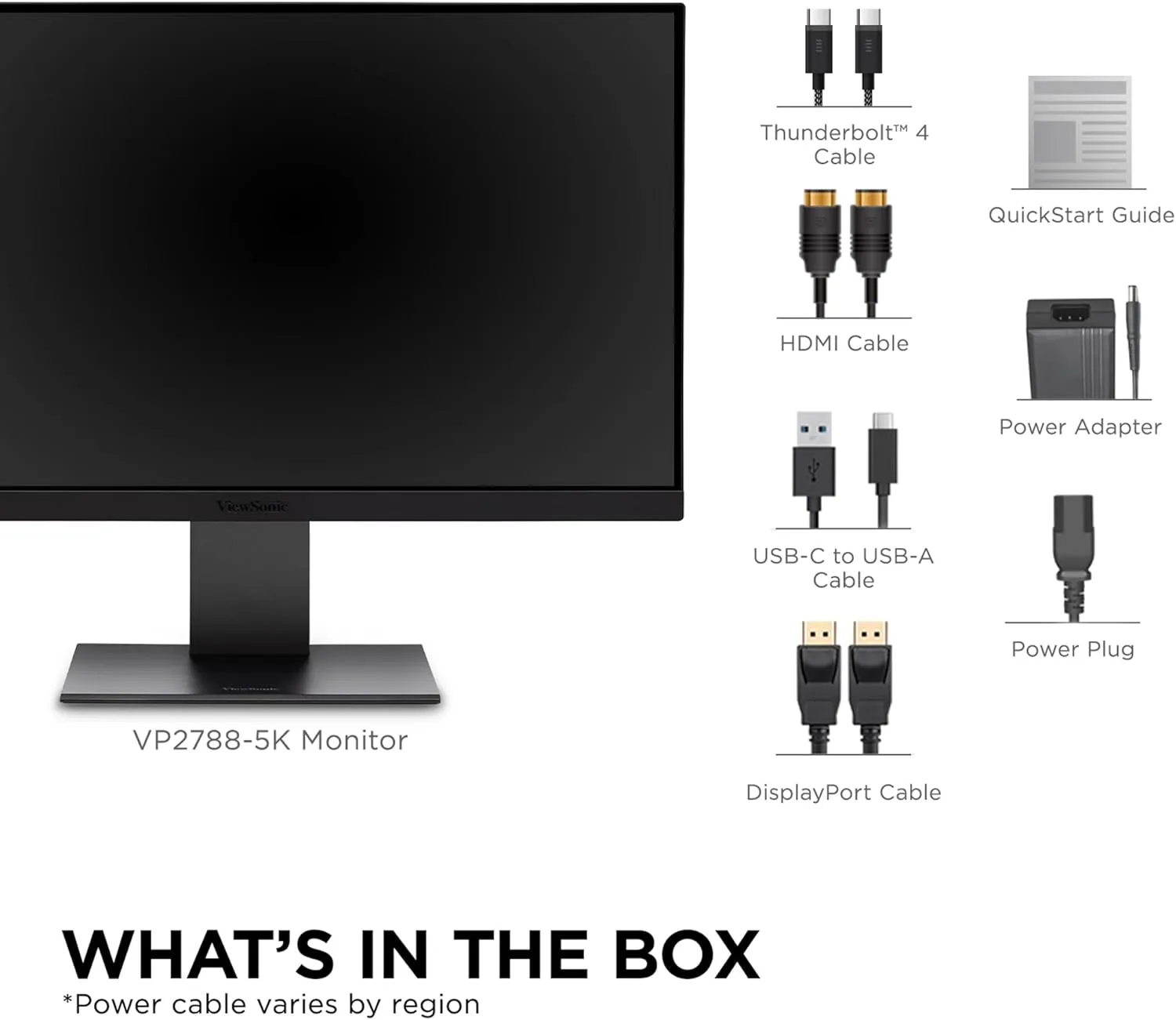 ViewSonic VP2788-5K 27" 5K Mac-Ready Monitor with Thunderbolt 4