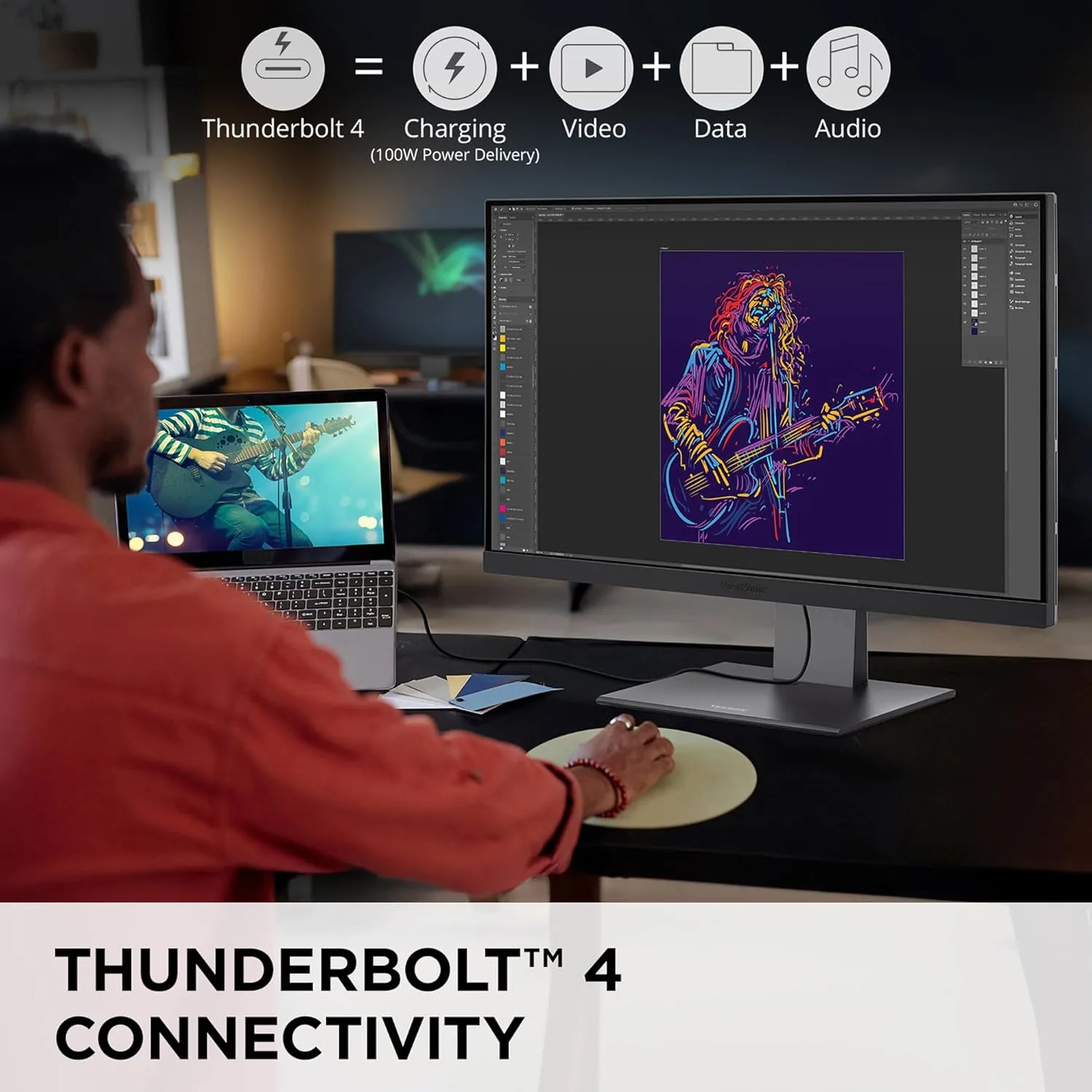 ViewSonic VP2788-5K 27" 5K Mac-Ready Monitor with Thunderbolt 4