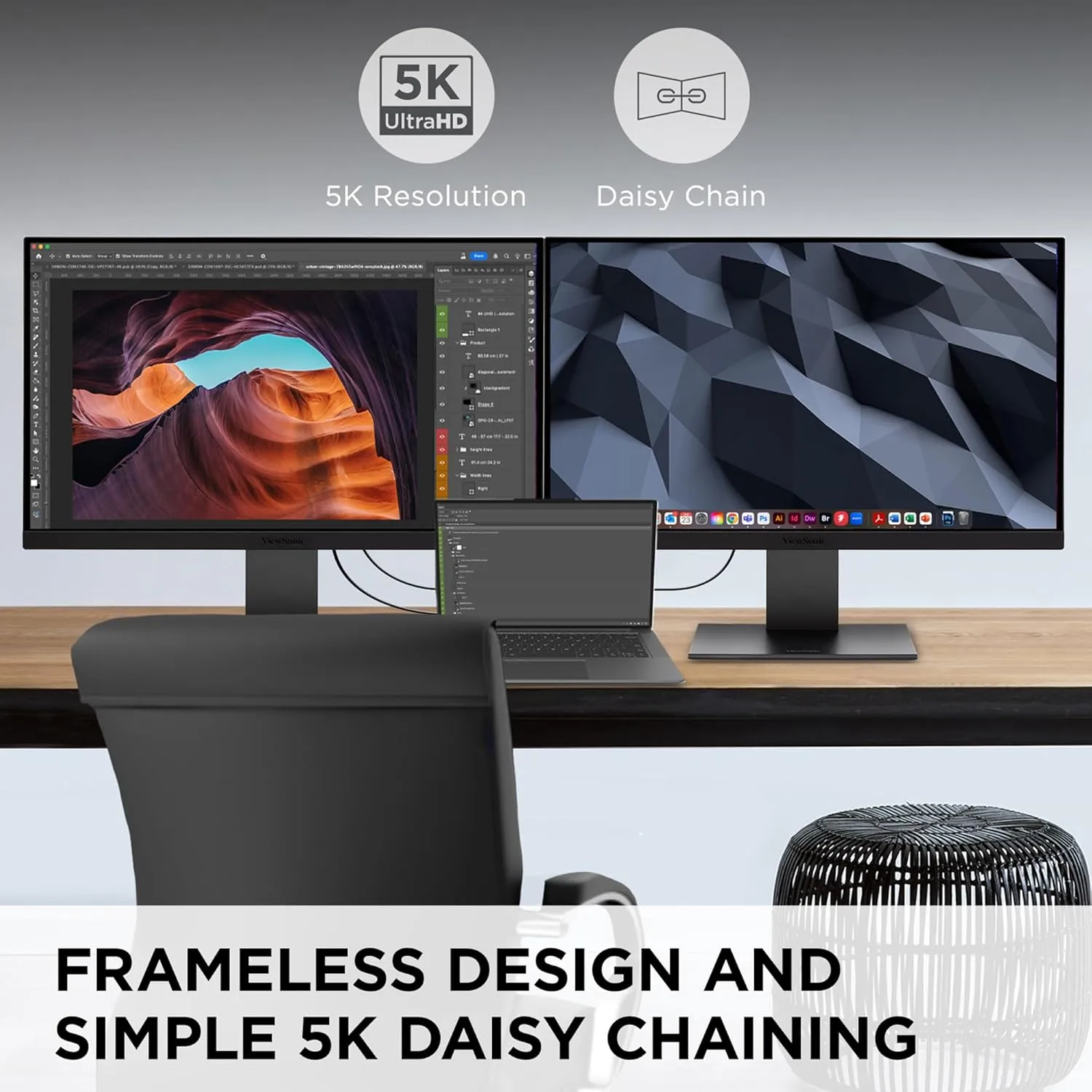 ViewSonic VP2788-5K 27" 5K Mac-Ready Monitor with Thunderbolt 4