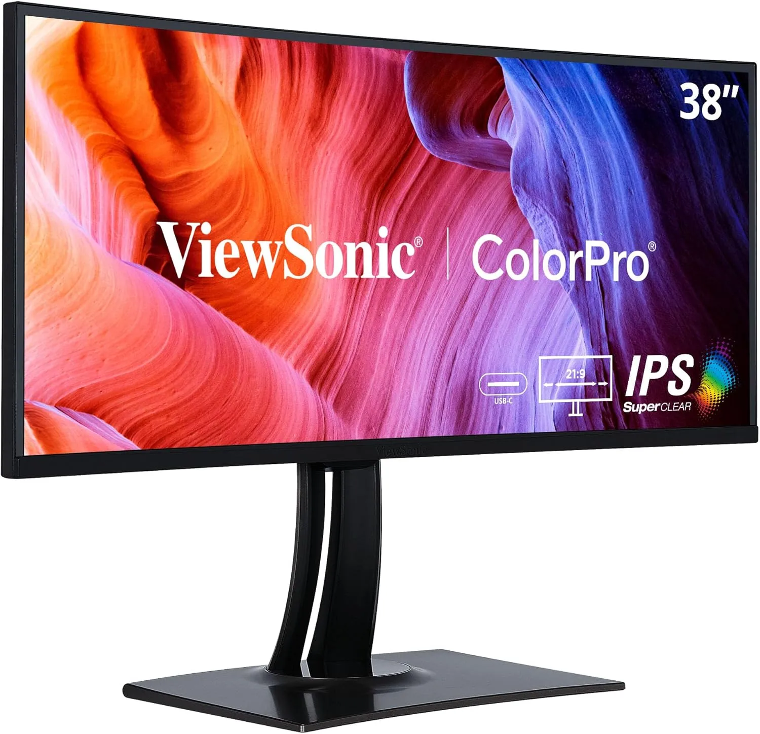 ViewSonic VP3881A 38-Inch IPS WQHD+ Curved 21:9 Monitor with 100% sRGB