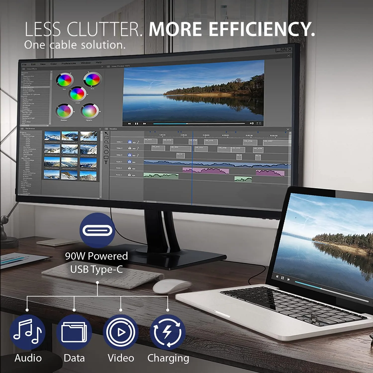 ViewSonic VP3881A 38-Inch IPS WQHD+ Curved 21:9 Monitor with 100% sRGB