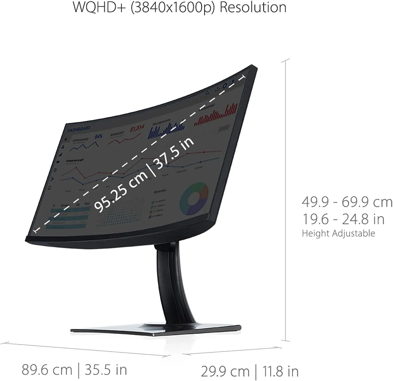ViewSonic VP3881A 38-Inch IPS WQHD+ Curved 21:9 Monitor with 100% sRGB