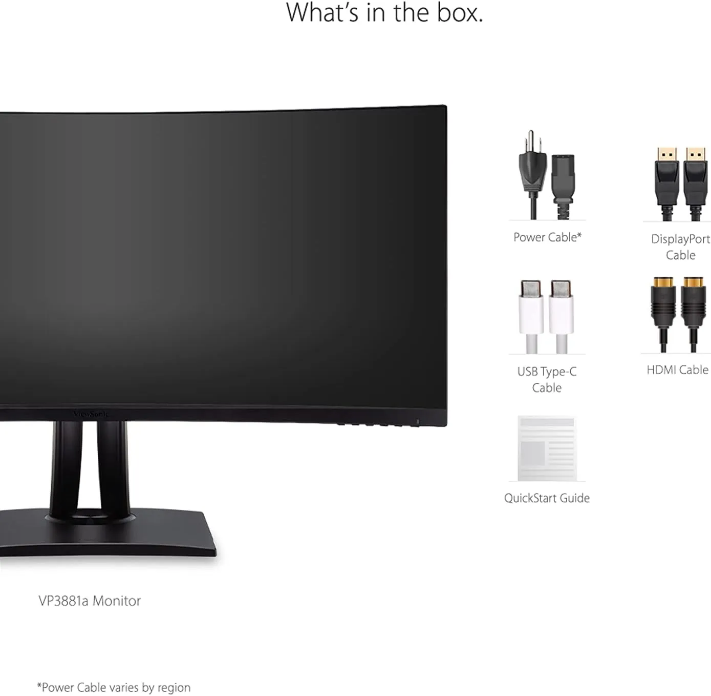 ViewSonic VP3881A 38-Inch IPS WQHD+ Curved 21:9 Monitor with 100% sRGB