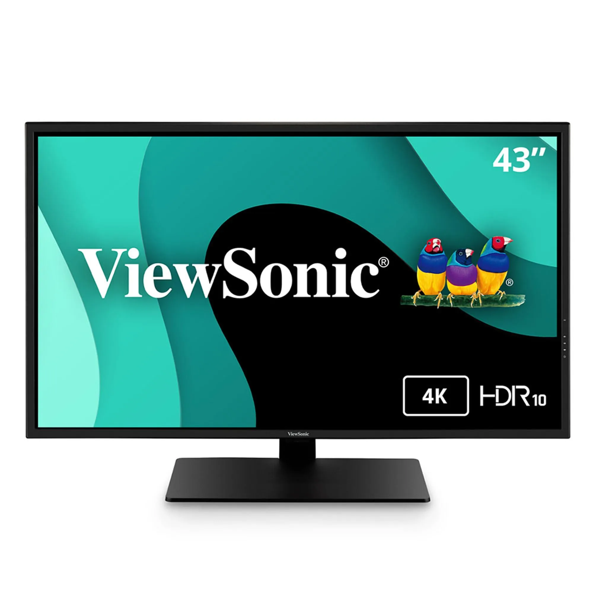 ViewSonic VX4381-4K 43 Inch 4K UHD MVA Monitor with HDR10, HDMI, USB, DisplayPort - Black