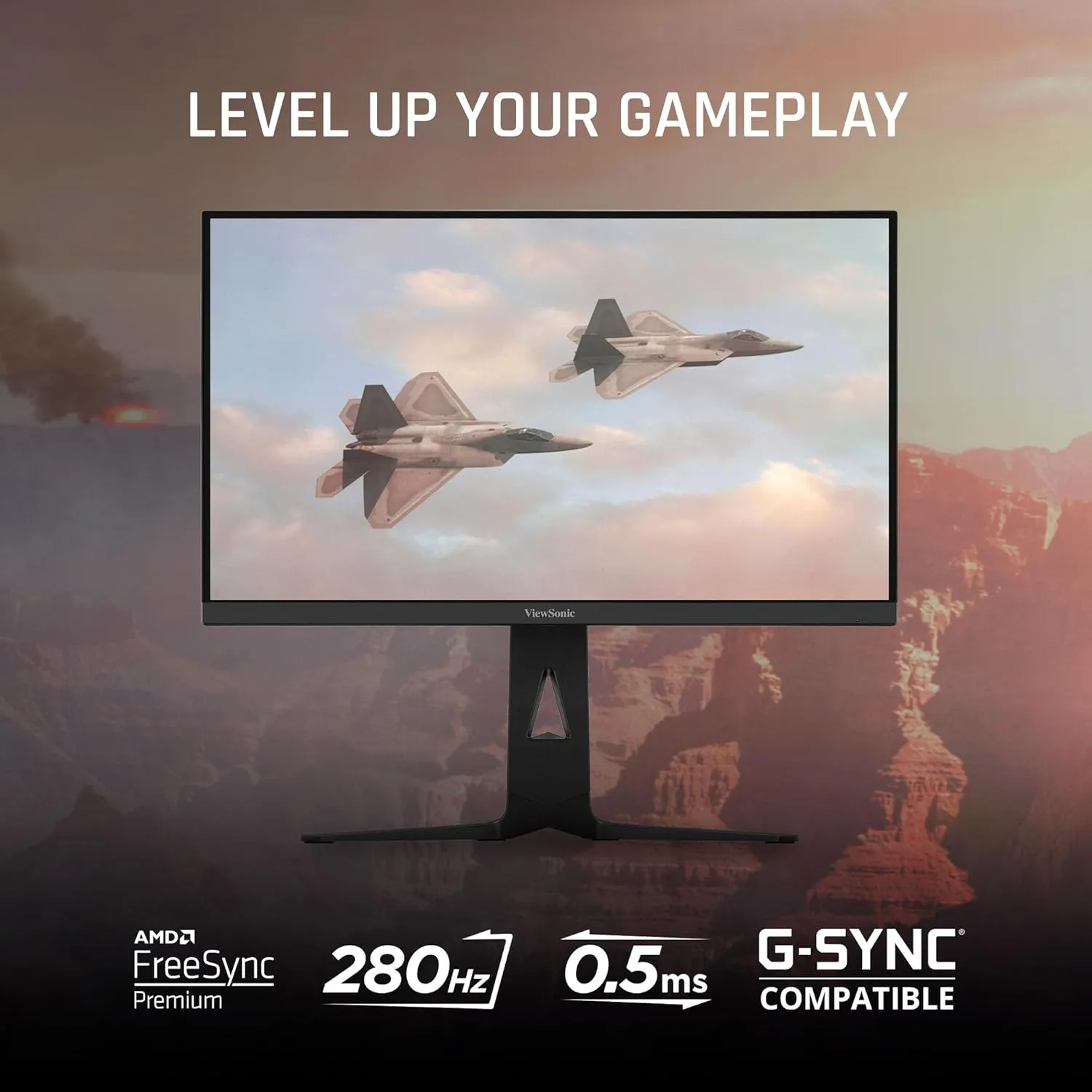 ViewSonic XG IPS Gaming Monitor - FreeSync Premium, NVIDIA G-SYNC Compatible, USB-C 65W
