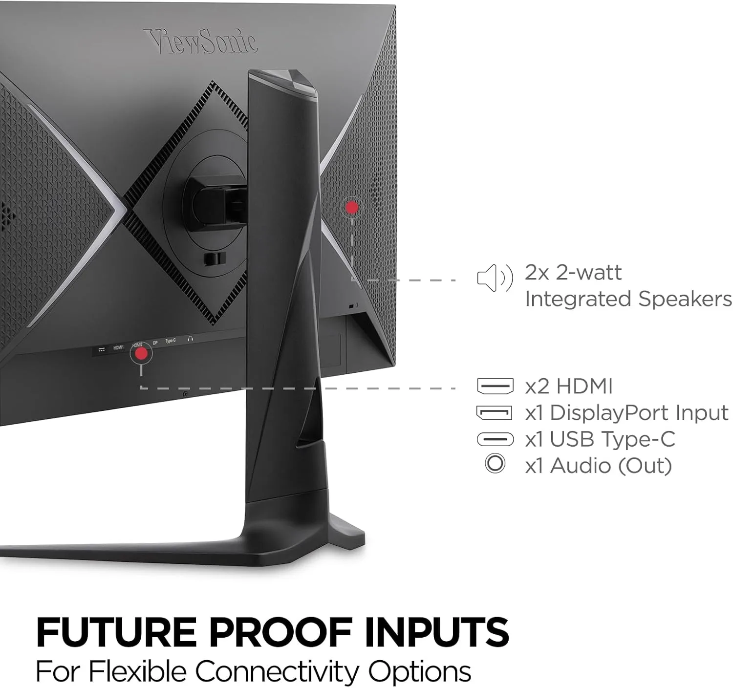 ViewSonic XG IPS Gaming Monitor - FreeSync Premium, NVIDIA G-SYNC Compatible, USB-C 65W