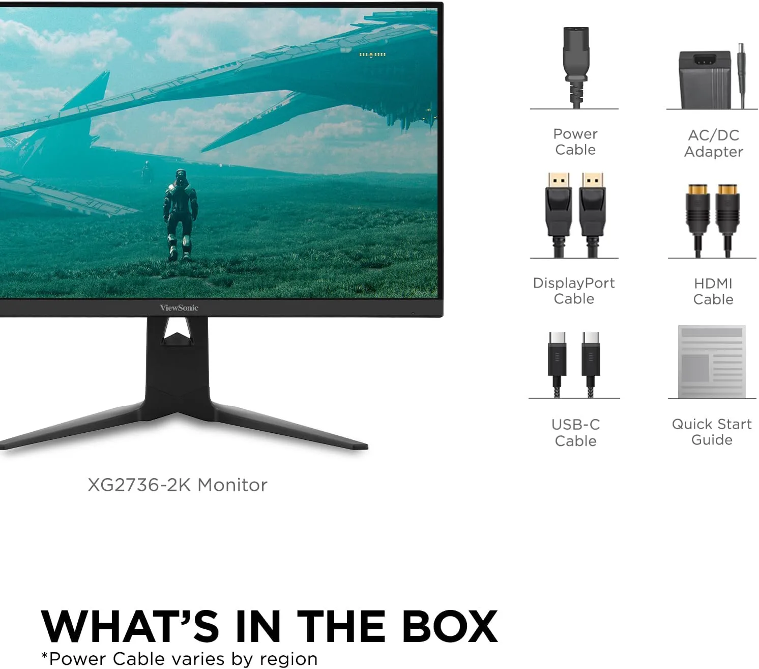 ViewSonic XG IPS Gaming Monitor - FreeSync Premium, NVIDIA G-SYNC Compatible, USB-C 65W