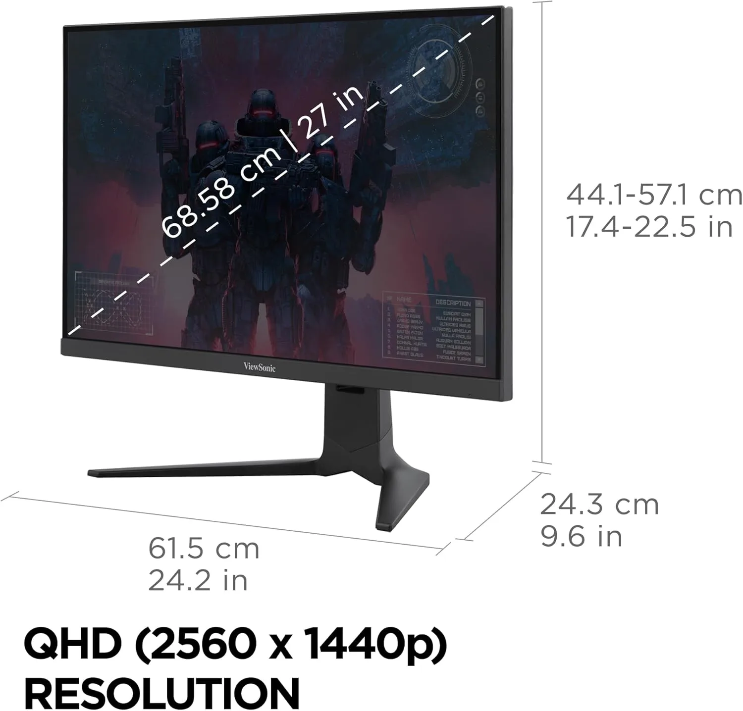 ViewSonic XG IPS Gaming Monitor - FreeSync Premium, NVIDIA G-SYNC Compatible, USB-C 65W