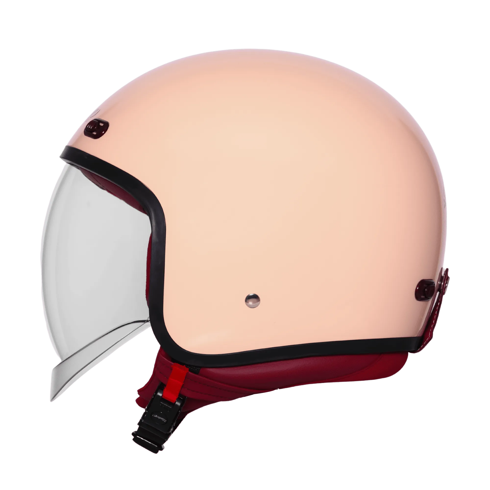 STEELBIRD SBH-67 VINTAGE DOT 5.0 GLOSSY CORAL PEACH C/V 620 MM