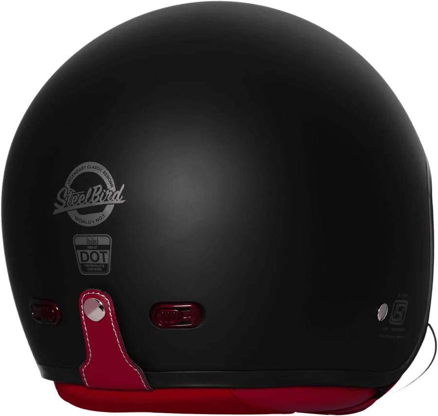 STEELBIRD SBH-67 VINTAGE DOT 5.0 MATT BLACK C/V 580 MM WITH EXTRA SMOKE VISOR STEELBIRD SBH-67 VINTAGE DOT 5.0 MATT BLACK C/V 580 MM WITH EXTRA SMOKE VISOR