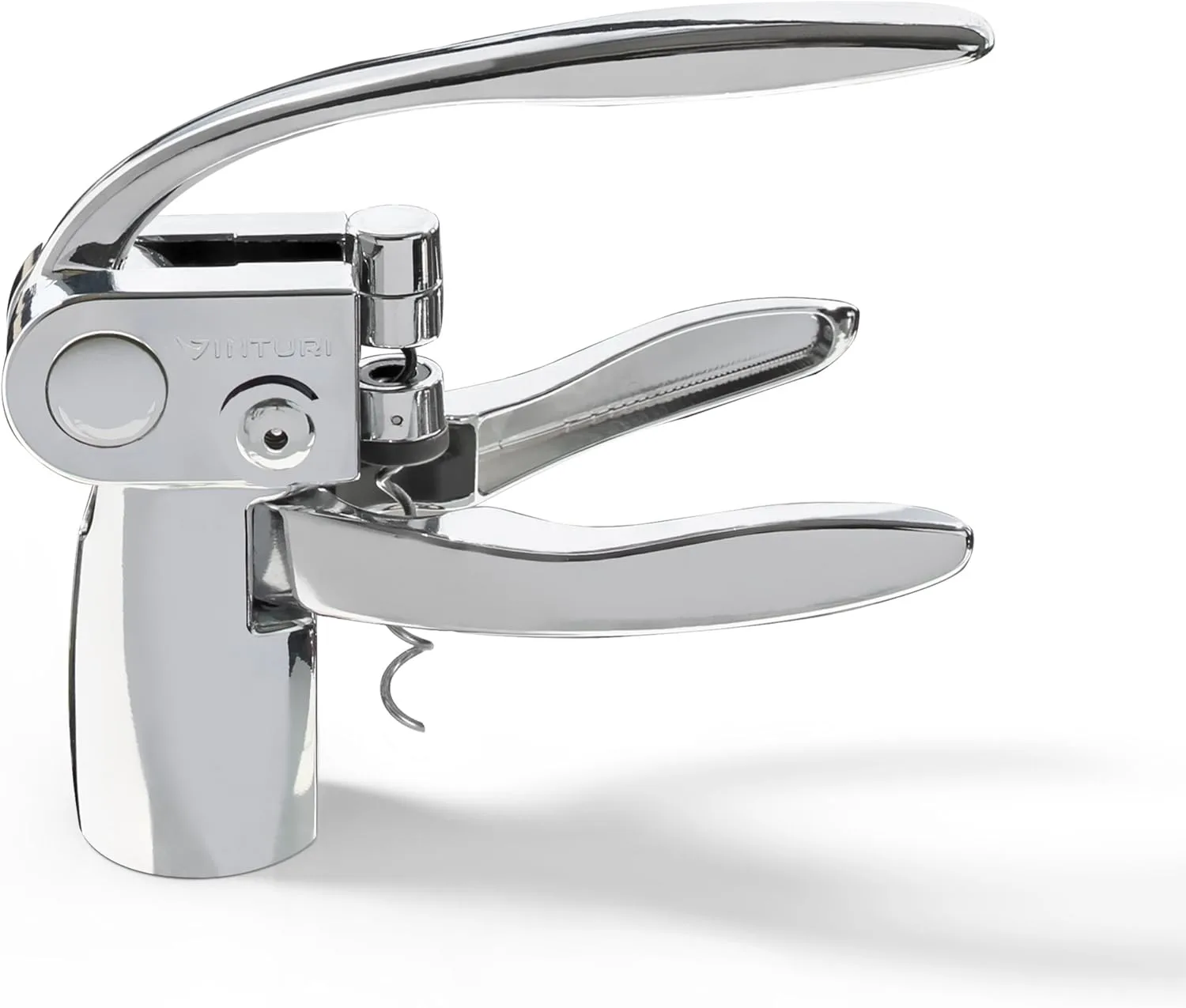 Vinturi Lever Wine Opener Set made of Premium Chrome Wine Corkscrew with Replacement Spiral and Foil Cutter with Sleek