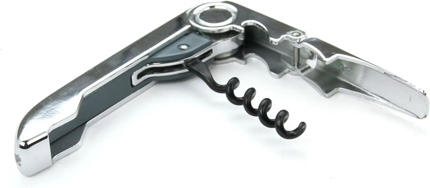 Vinturi All-In-One Waiter's Corkscrew Bottle Opener and Foil Cutter, Silver