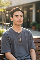 Copper and Walnut Pendant