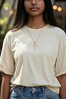 Small Shell Pendant with gold accents