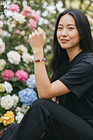 12 mm rainbow bracelet