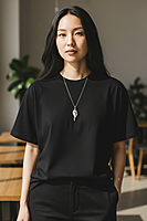 Shell Pendant with Silver, Red, and Teal Accents Shell Pendant with Silver, Red, and Teal Accents