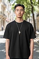 Shell Pendent Black and Red Shell Pendent Black and Red