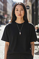 Shell Pendant with Silver, Red, and Teal Accents Shell Pendant with Silver, Red, and Teal Accents