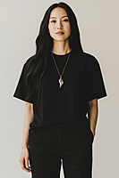 Large Shell Pendant With Gold and Emerald Accents