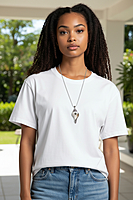 Shell Pendant with Silver and Purple Shell Pendant with Silver and Purple