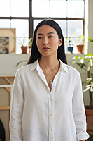 Shell Pendant with Silver Accents and Red Gemstones
