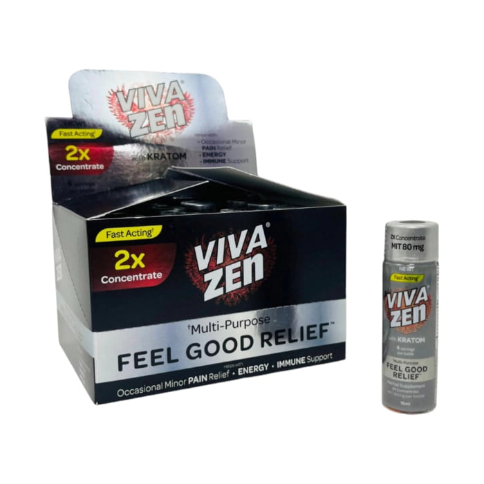 VIVA ZEN 2X FEEL GOOD RELIEF KRATOM SHOTS | 12CT