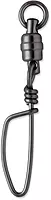 VMC BSHBTSS Black Stainless Steel Heavy-Duty Ball Bearing Tournament Snap Swivel #6 - 320lb *1-Pack