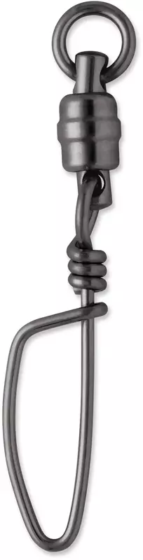VMC BSHBTSS Black Stainless Steel Heavy-Duty Ball Bearing Tournament Snap Swivel #6 - 320lb *1-Pack