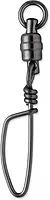 VMC BSHBTSS Black Stainless Steel Heavy-Duty Ball Bearing Tournament Snap Swivel #6 - 320lb *1-Pack