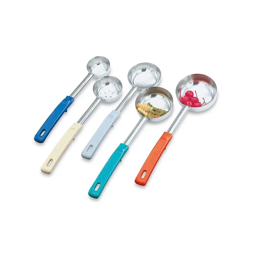 Vollrath Spoodle Solid Portion Spoon With Antimicrobial Protection, 1 Oz, Black