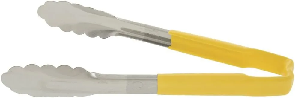 Vollrath DC249 9in Antimicrobial Kool-Touch Tongs, Yellow