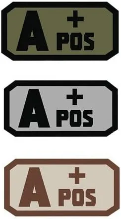 VOODOO TACTICAL Blood Type Rubber Patch with Velcro Backing