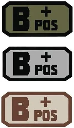 VOODOO TACTICAL Blood Type Rubber Patch with Velcro Backing